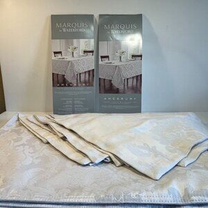 Marquis by Waterford Amesbury 8 pc Set Napkins (4) & Placemats (4) Ivory Damask